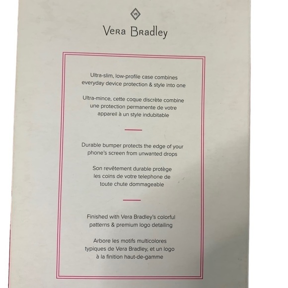 Vera Bradley New In Box Ultra Slim Flexible Frame Case For IPhone 7Plus Sz 5.5” - Picture 4 of 8